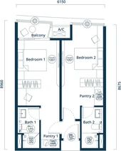 Type A2 floor plan (developer’s drawing)