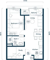 Type A3 floor plan (developer’s drawing)
