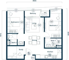 Type B2 floor plan (developer’s drawing)