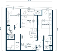 Type B3 floor plan (developer’s drawing)