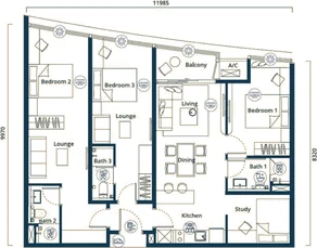 Type C1 floor plan (developer’s drawing)