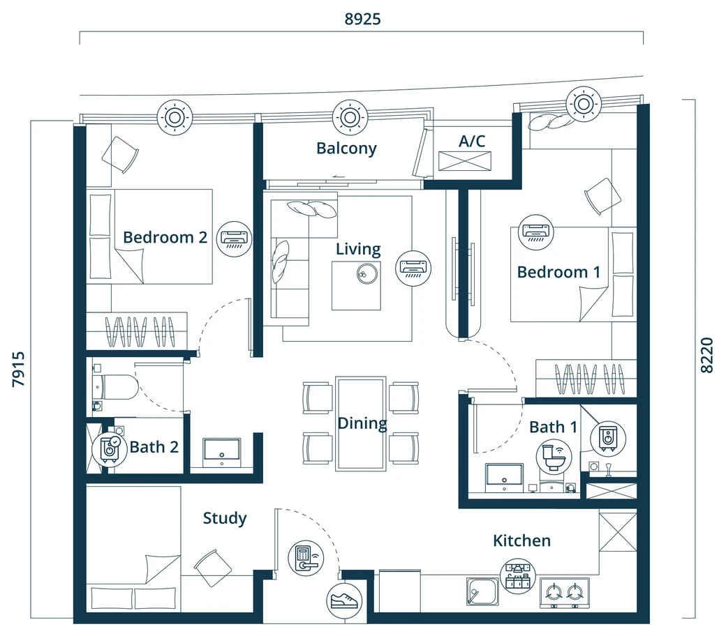Type B2 floor plan (developer’s drawing)